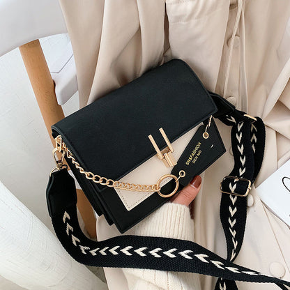 Nora - Sac Carré À Rabat Tendance En Simili Cuir Avec Chaîne Décorative Pour Femmes