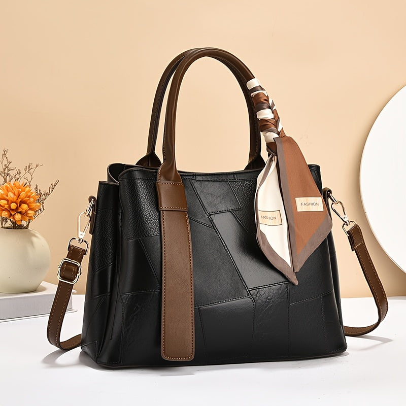 Evelyn - Sac Tote Élégant En Simili Cuir Avec Fermeture Éclair Pour Femmes