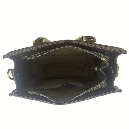 Aria - Lot de 3 sacs à main de luxe pour femme en noir avec portefeuille et porte-cartes assortis