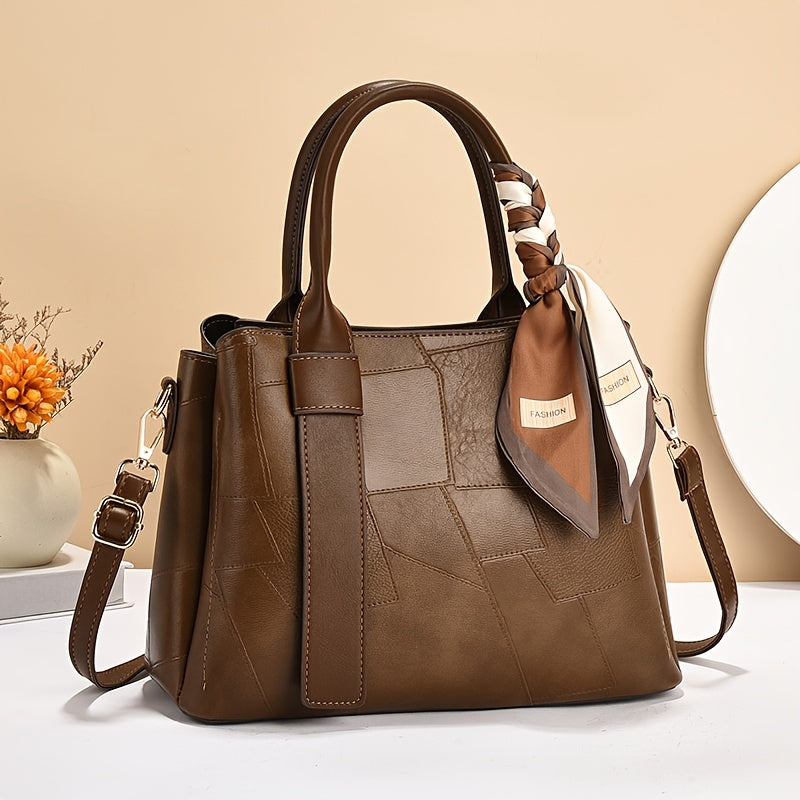 Evelyn - Sac Tote Élégant En Simili Cuir Avec Fermeture Éclair Pour Femmes