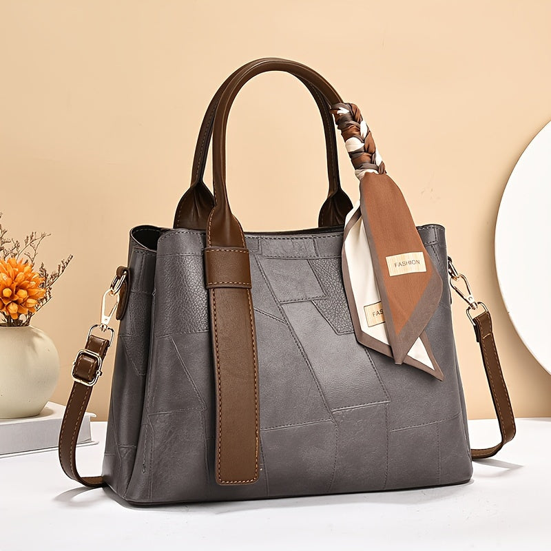 Evelyn - Sac Tote Élégant En Simili Cuir Avec Fermeture Éclair Pour Femmes