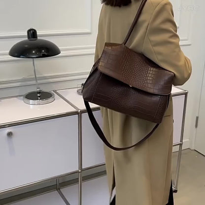 Ellie - Grand sac pour femme élégant au look vintage et bandoulière réglable